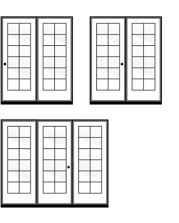 Terrace door configurations