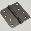 Polished black chrome door hinge