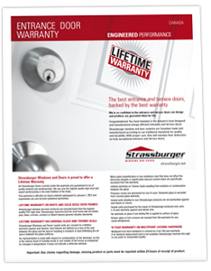 Canadian Entrance Door Warranty