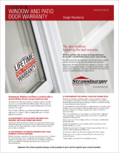 Single Residence Window and Door Warranty US